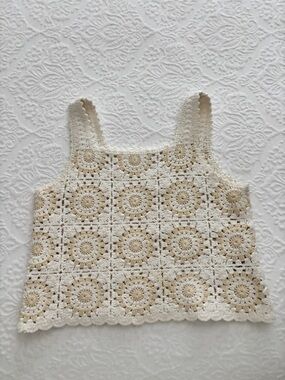 Zara Kids Crochet Square Tank Top